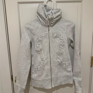 Lululemon Athletica Light Gray Women's Scuba Zip Up